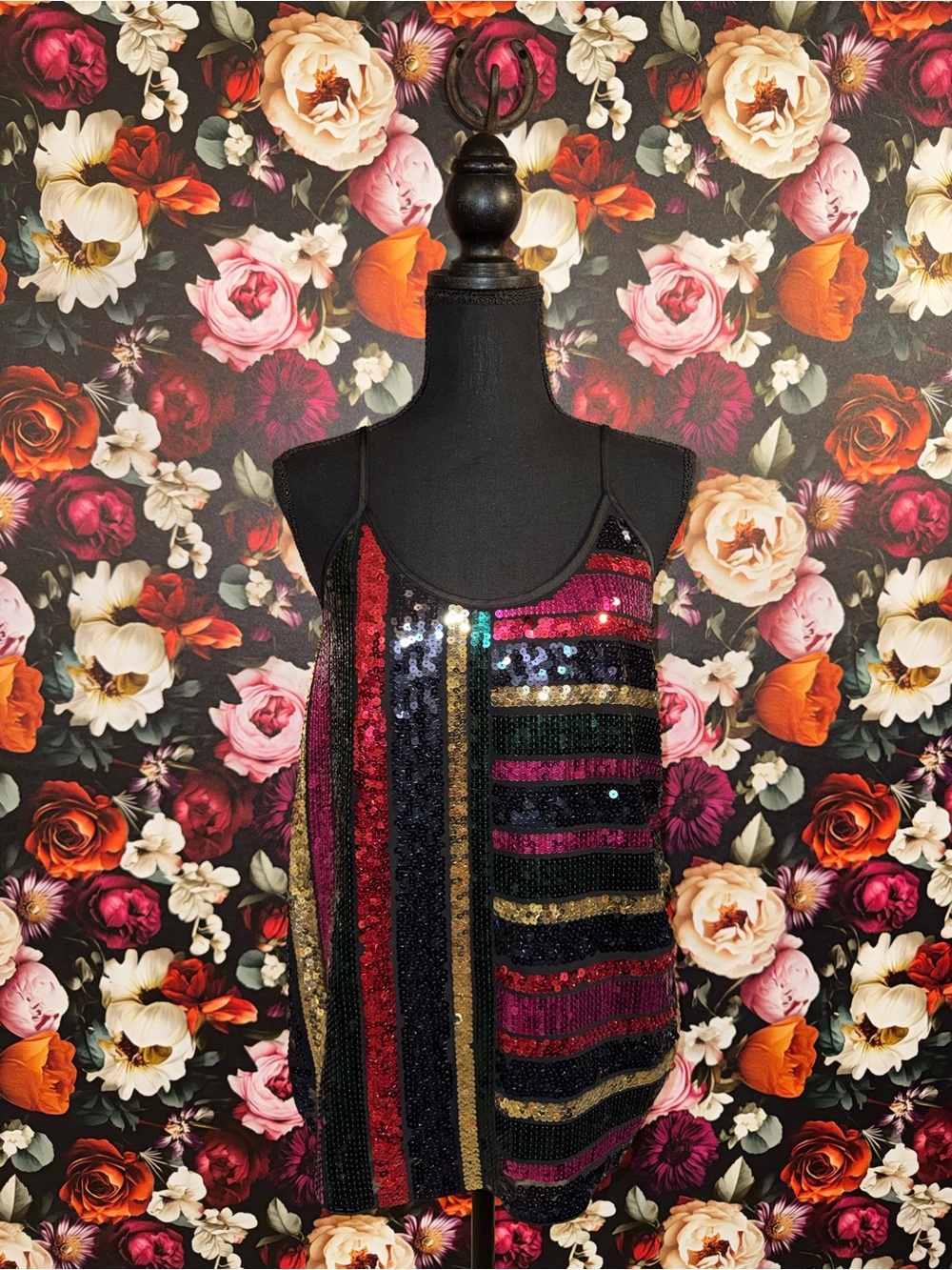 Express Multicolor Sequin Tank Top - Black, Pink, Gold, Blue, Green, NWOT,